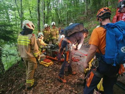 Feuerwehr-Übung mit Bergrettung